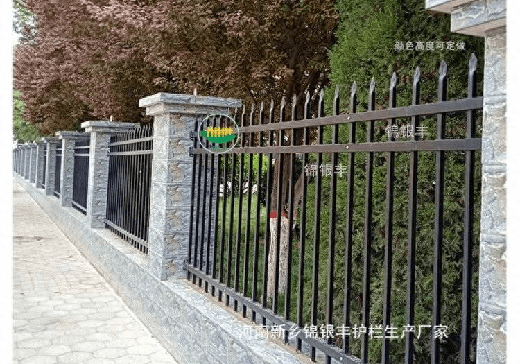 锦银丰护栏：河南围墙护栏 锌钢 建筑工地厂区定制工厂(图1)